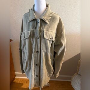 Stoosh Beige Button-Up Jacket